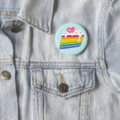 Kinderalter Regenbogen Schicht Geburtstagskuchen Button (Beispiel)