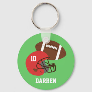 Kinderamerikanischer Football-Helm-Name Schlüsselanhänger