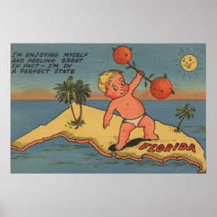 Kinderanhebender Barbell der Orangen Poster