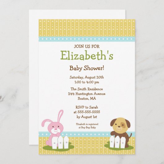 Kinderanimation Einladung (Vorne/Hinten)