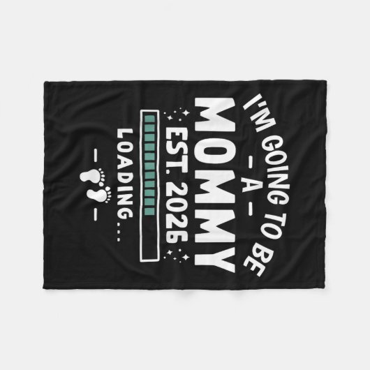 Kinderankündigung 1. Mama werde ich ein m Fleecedecke (Vorderseite (Horizontal))