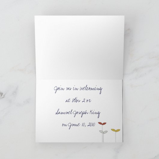 Kinderankündigung Ankündigung (Innenseite)