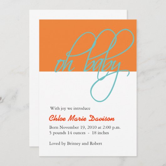 Kinderankündigung Ankündigung (Vorne/Hinten)