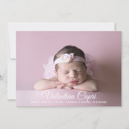 Kinderankündigung Einladung (Vorderseite)