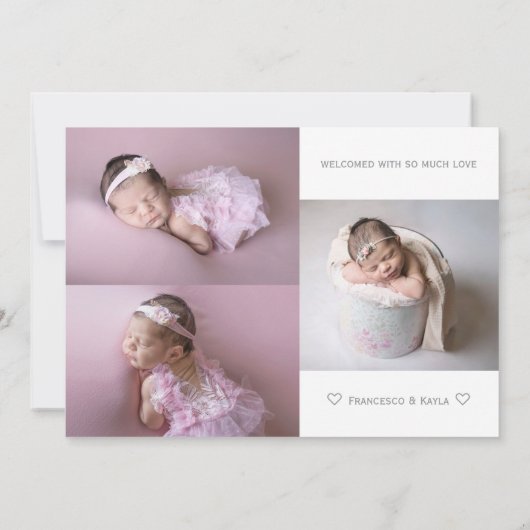 Kinderankündigung Einladung (Rückseite)