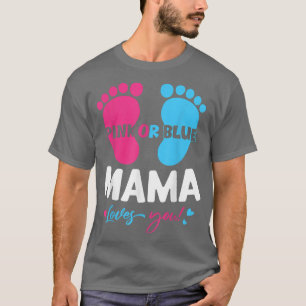 Kinderankündigung Eltern Mama Gender Reveal Pink T-Shirt