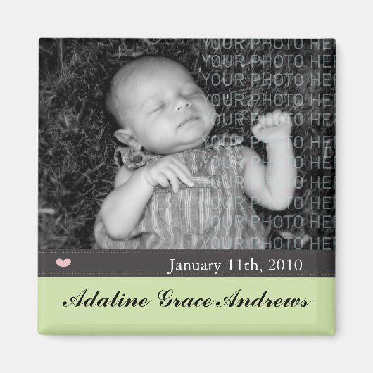 Kinderankündigung Magnet (Vorne)