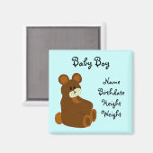 Kinderankündigung Magnet (Vorderseite/Rückseite)