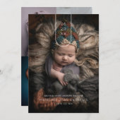 Kinderankündigung Modernes Arch Date Multi-Foto Einladung (Vorne/Hinten)