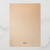 Kinderankündigung Modernes Babyfuß Folieneinladung (Rückseite)