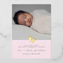 Kinderankündigung Modernes Kinderfuß - Mädchen