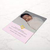 Kinderankündigung Modernes Kinderfuß - Mädchen Folieneinladung (Gedreht)