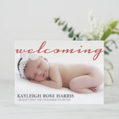 Kinderankündigung | Personalisierte Ankündigung vo (Stehend Vorderseite)