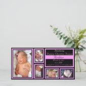 Kinderankündigung - Rosa Ankündigung (Stehend Vorderseite)