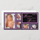 Kinderankündigung - Rosa Ankündigung (Vorne/Hinten)