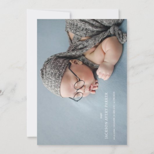 Kinderankündigung Sip'nSee Foto Einladung (Rückseite)