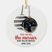 Kinderankündigung Weihnachten Geschenk Keramik Orn Keramik Ornament (Vorne)