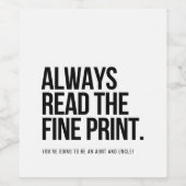 Kinderankündigung Wein Labels, Tante und Onkel Ges Weinetikett (Einzelnes Label)