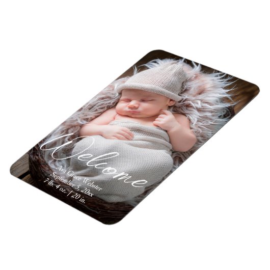 Kinderankündigung Willkommensankündigung Magnet (Linke Seite)