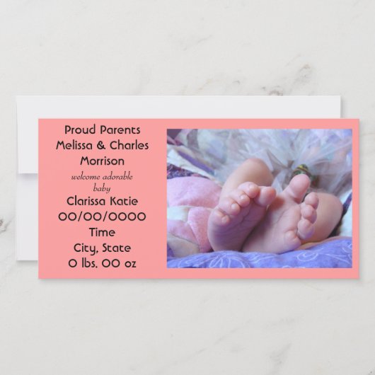 Kinderankündigungen Proud Parents Cards Birth Ankündigung (Vorderseite)