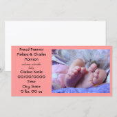 Kinderankündigungen Proud Parents Cards Birth Ankündigung (Vorne/Hinten)