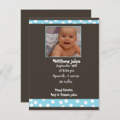 Kinderankündigungskarte Ankündigungspostkarte (Vorne/Hinten)