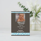 Kinderankündigungskarte Ankündigungspostkarte (Stehend Vorderseite)