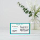 Kinderaquamariner Telefonnummerkarte (Stehend Vorderseite)