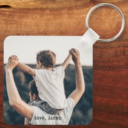 Kinderarbeit und Foto Schlüsselanhänger (Rückseite)