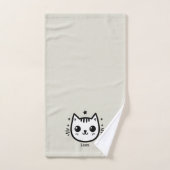 Kinderartiges Zeichn | Schwarz und Weiß | Minimali Badhandtuch Set (Handtuch)
