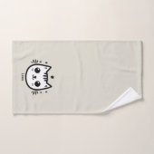 Kinderartiges Zeichn | Schwarz und Weiß | Minimali Badhandtuch Set (Handtuch)