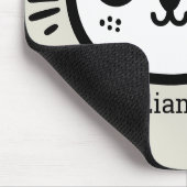 Kinderartiges Zeichn | Schwarz und Weiß | Minimali Mousepad (Ecke)