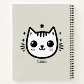 Kinderartiges Zeichn | Schwarz und Weiß | Minimali Notizblock (Rückseite)