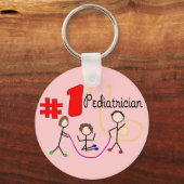 Kinderarzt #1 Adorable Kids Design Geschenke Schlüsselanhänger (Vorderseite)