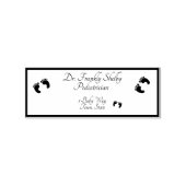Kinderarzt, Ärztin, Ärztin, Baby Footprints Gummistempel (Prägung)
