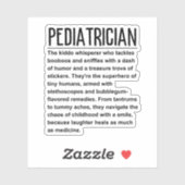 Kinderarzt Aufkleber (Blatt)