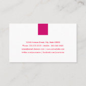 Kinderarzt - Einfache Rose Rosa Visitenkarte (Rückseite)