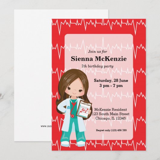 Kinderarzt Einladung (Vorne/Hinten)