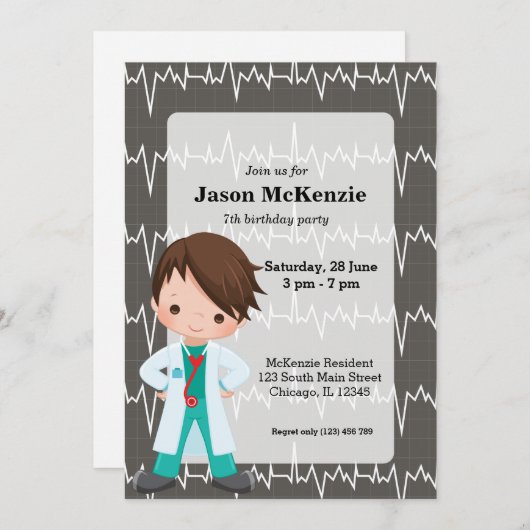 Kinderarzt Einladung (Vorne/Hinten)