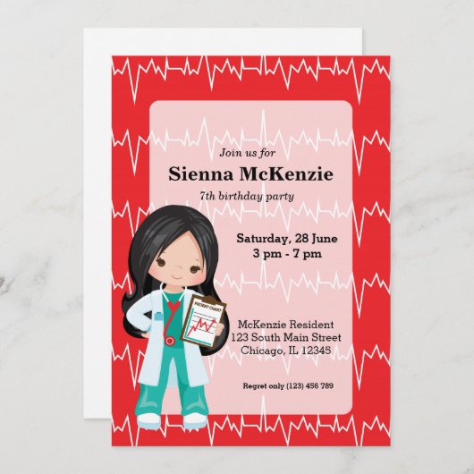 Kinderarzt Einladung (Vorne/Hinten)