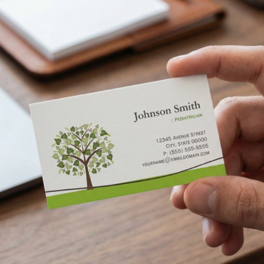 Kinderarzt - Eleganter Wunschbaum Visitenkarte