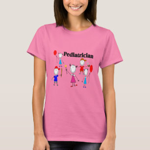 Kinderarzt-Geschenk-KindStickpeople Entwürfe T-Shirt