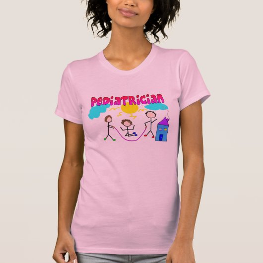 Kinderarzt-Geschenke "# 1" Stock-Leute-Entwurf T-Shirt (Vorderseite)