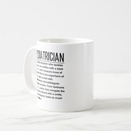 Kinderarzt Kaffeetasse (Vorderseite Links)