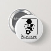 Kinderarzt LOGO - Doktor zu den Säuglingen, Kinder Button (Vorne & Hinten)