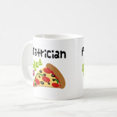 Kinderarzt-(lustige) Pizza Kaffeetasse (Vorderseite Links)