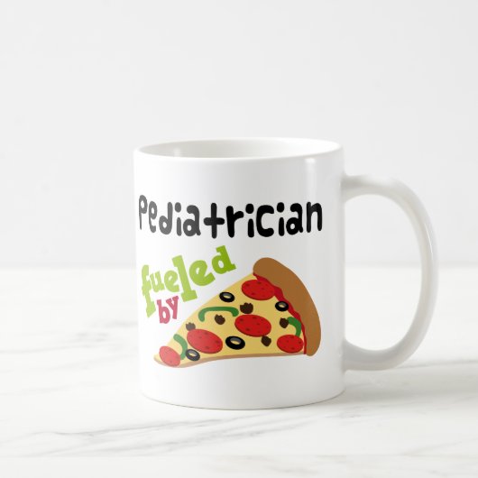Kinderarzt-(lustige) Pizza Kaffeetasse (Rechts)