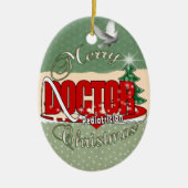 KINDERARZT MERRY CHRISTMAS KERAMIKORNAMENT (Vorne)