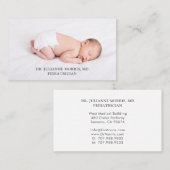Kinderarzt Neugeborene Foto Business Card Visitenkarte (Vorne/Hinten)
