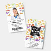 Kinderarzt Niedlich Dinosaurier-Foto Ausweis (Vorder- & Rückseite)